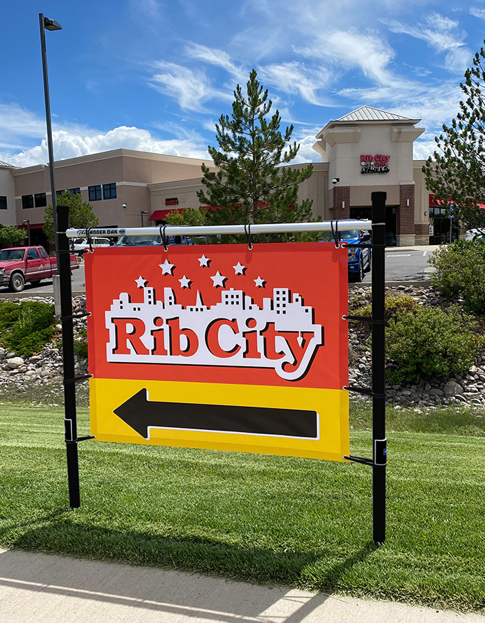 Banner Bar frame at Rib City restaurant location